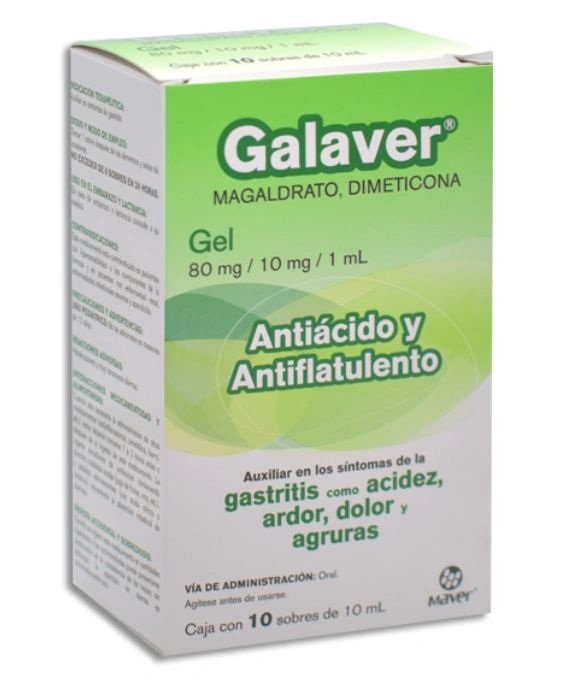 MAGALDRATO/DIMETICONA SOB GEL (GALAVER)